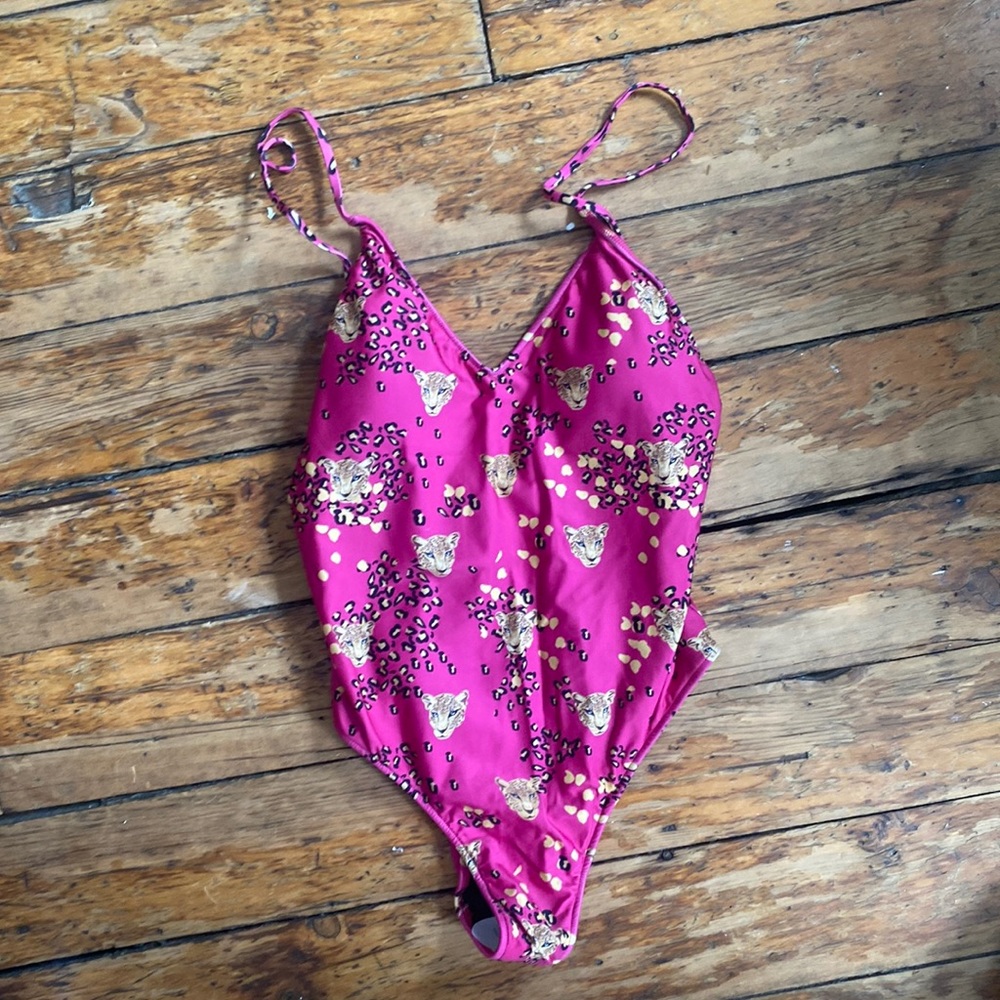 BraIlian XL (runs small) cougar brand new one piece swimsuit